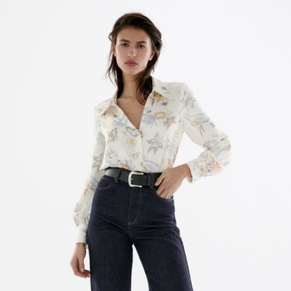 Zara Flowy Printed Shirt